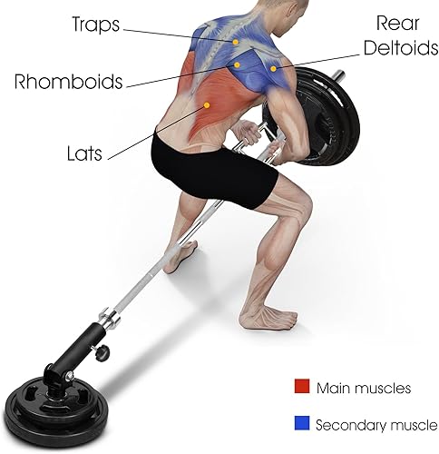 Miniatura 4 de Yes4All Placa de fila de barra en T de 360 para base de mina terrestre - Se adapta a barras olímpicas de 1 y 2 pulgadas, fácil de instalar, ideal