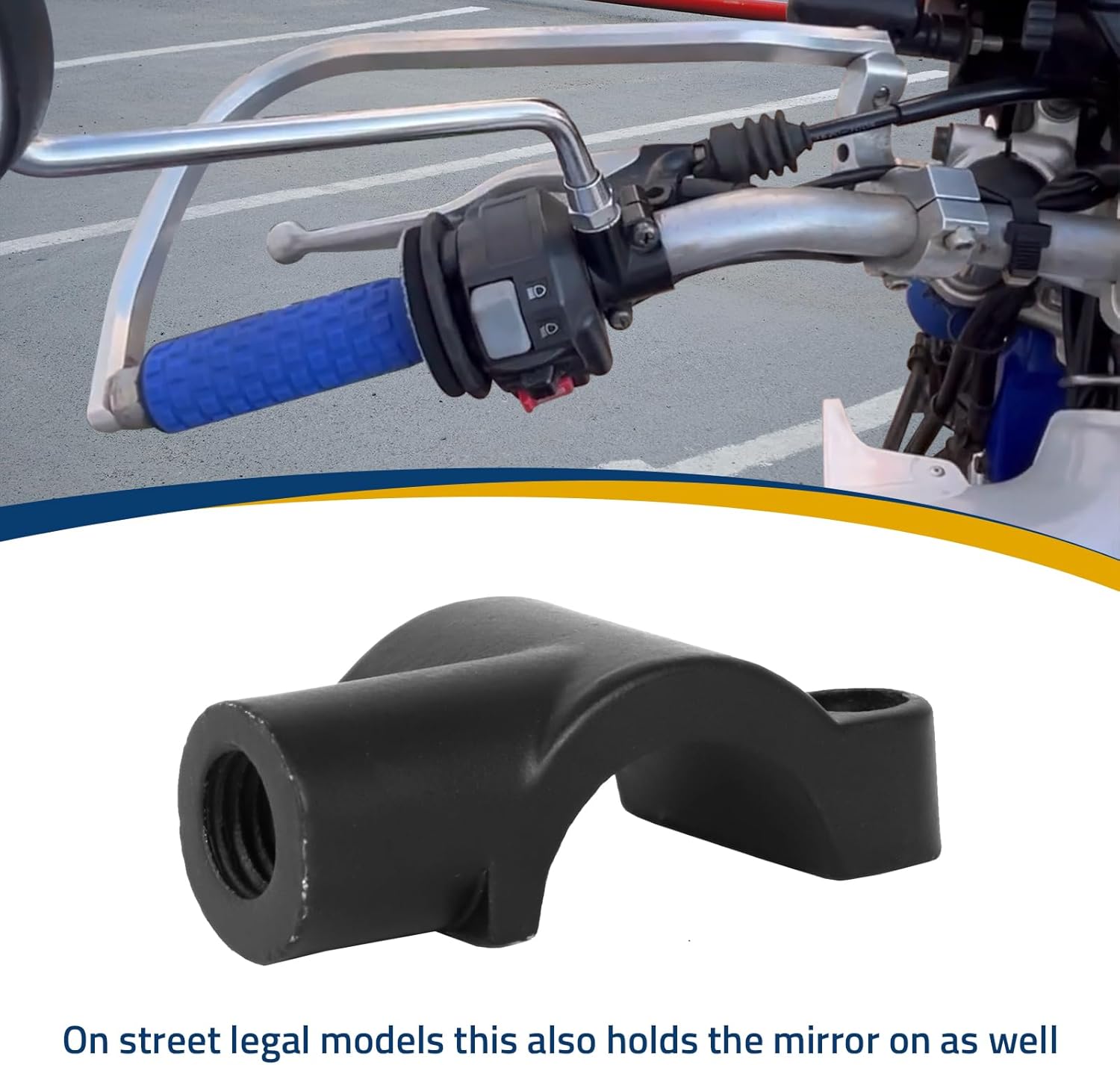33G-82913-01-00 Lower Clutch Perch Lever Holder, Lower Clutch Perch Lever Clamp for Yamaha TT-R250 WR250R XT 225 350 600 TW200 on The Backside of The Clutch Perch