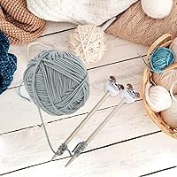 Vista 5 de Vencer Bamboo Knitting Needle Set,10-inch Length for Handmade DIY Knitting Projects,Size US 10(6mm),Dog,Set of 2,VAY-007