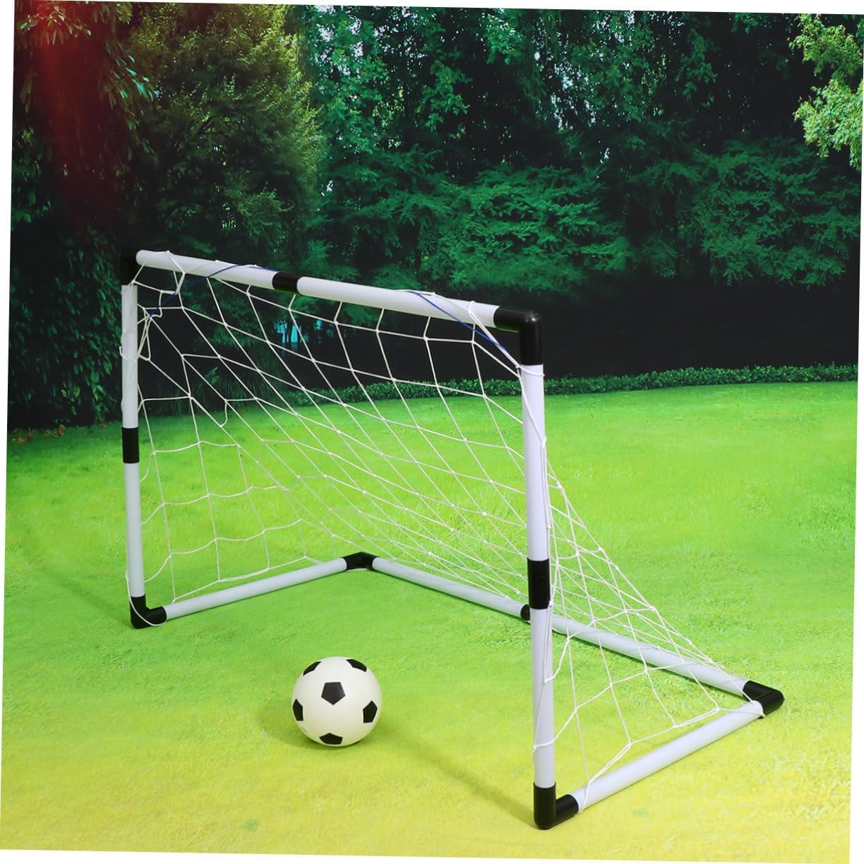 Mikinona Lightweight Replacement Football Net for Soccer Goal Weather-Resistant PP Woven Mesh Outdoor Yard Sports Accessory for Boys and Easy to Carry