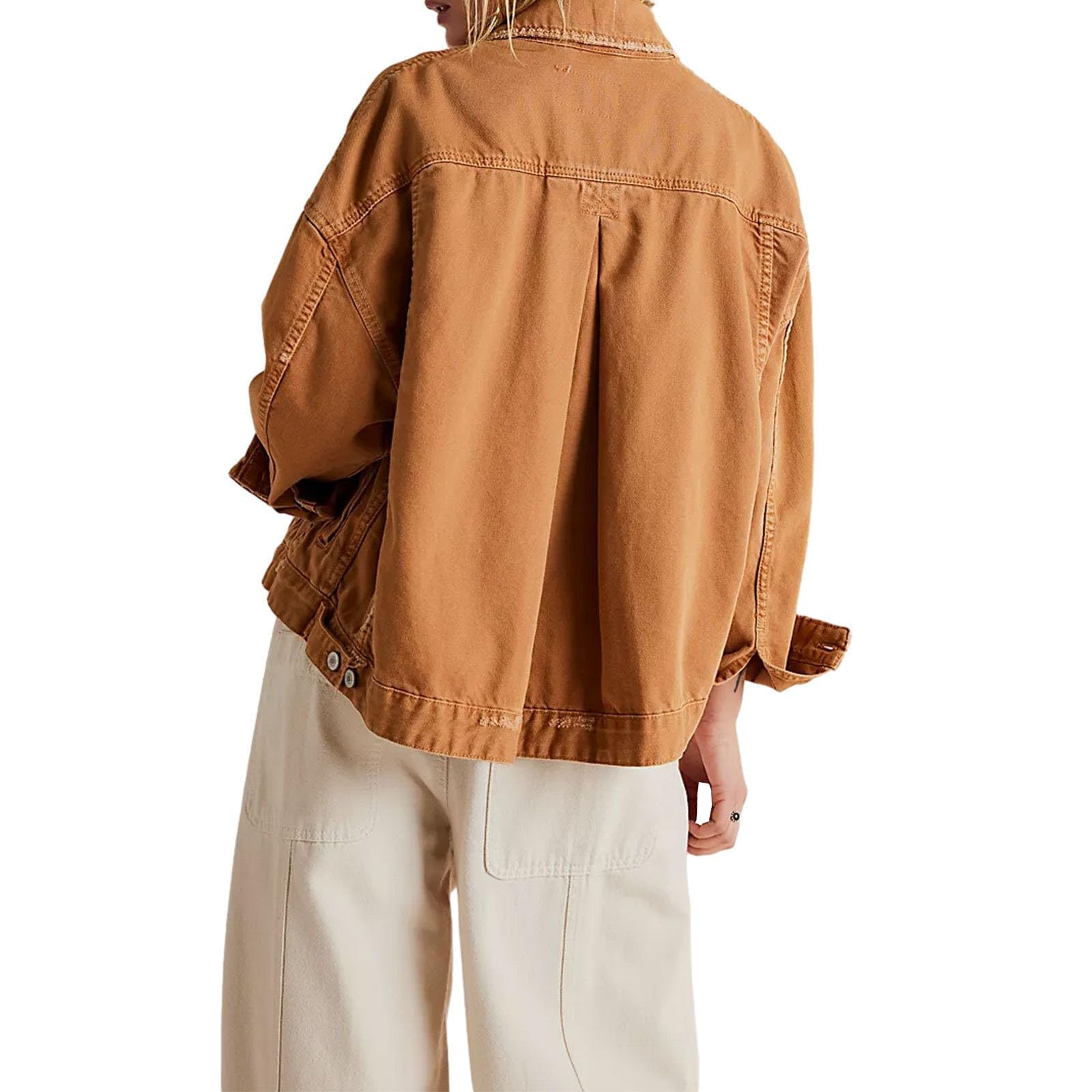 Chaqueta de entretiempo para mujer, chaqueta de primavera, chaqueta de verano, para vaqueros, camisa larga