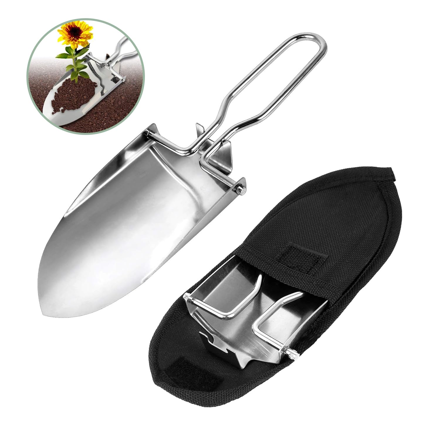 2 Piezas Mini Pala De Mano Herramienta, Mini Pala De Jardín, Herramienta Plegable Pala, Pala De Jardín Plegable Pequeña, Pala De Camping para Jardineria, Camping y Senderismo