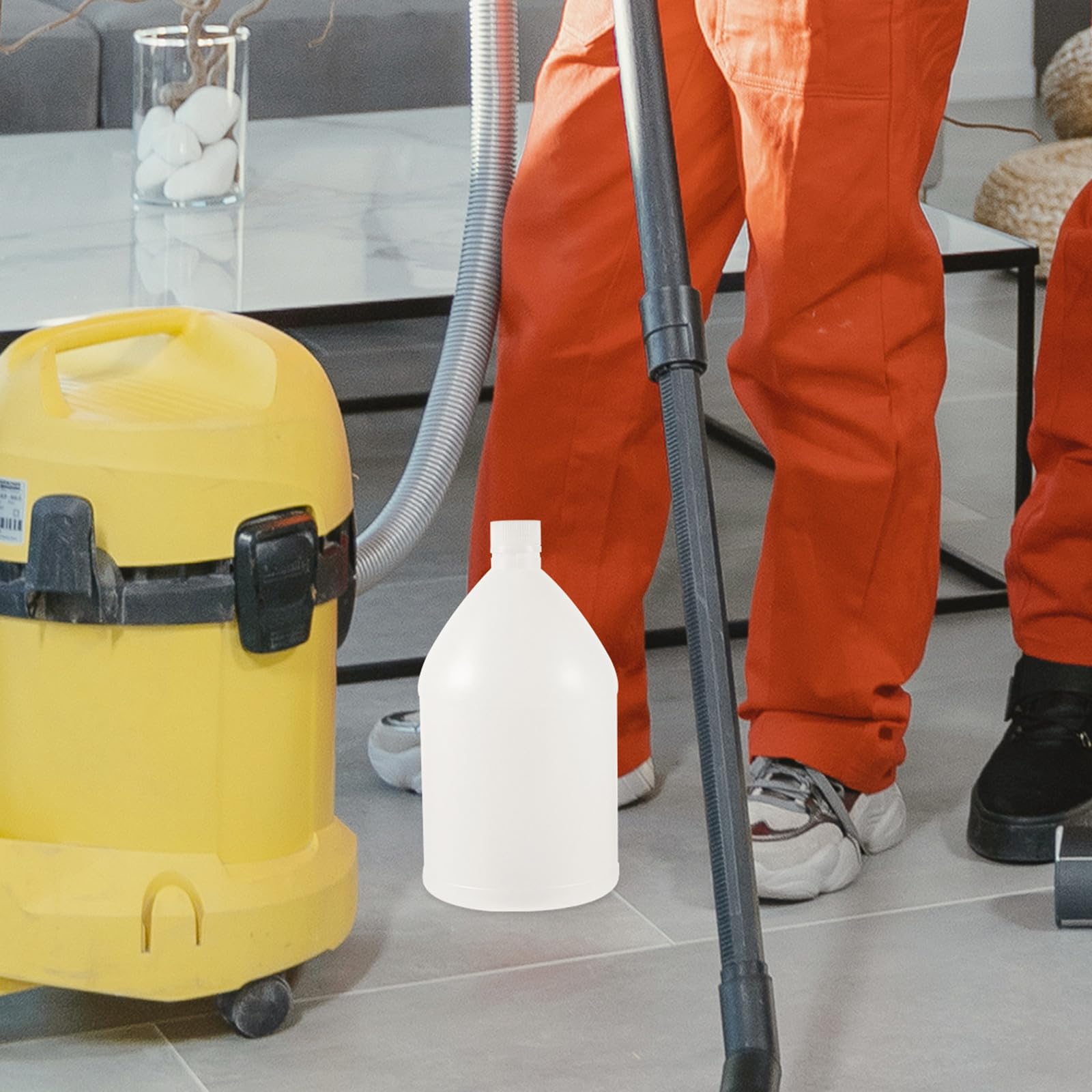 Angoily Contenants D’un Gallon 4l en Plastique Blanc, Lot de 2