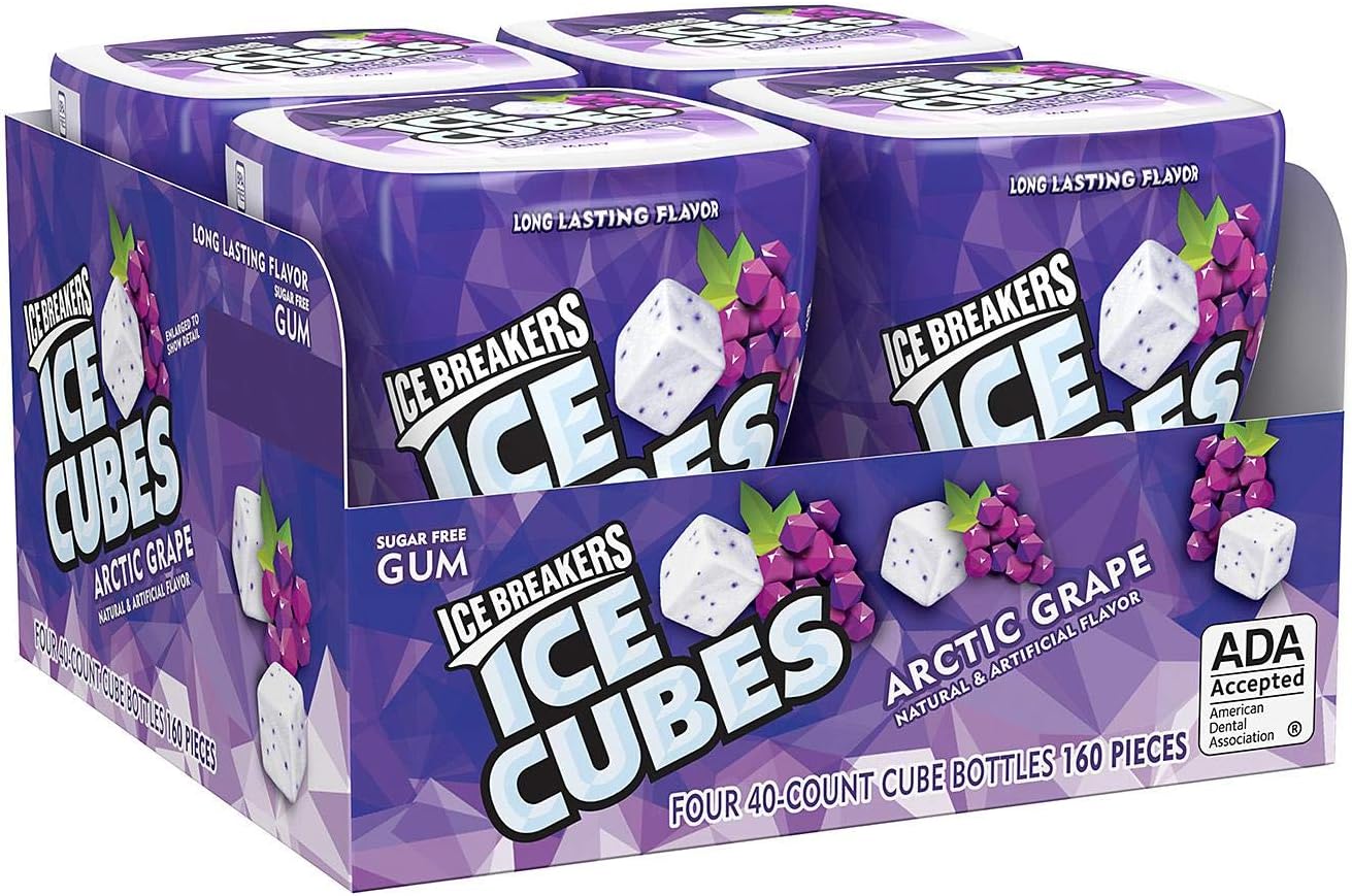 Ice Breakers Ice Cubes Arctic Grape Gum 3.4 oz., 4 ct. A1
