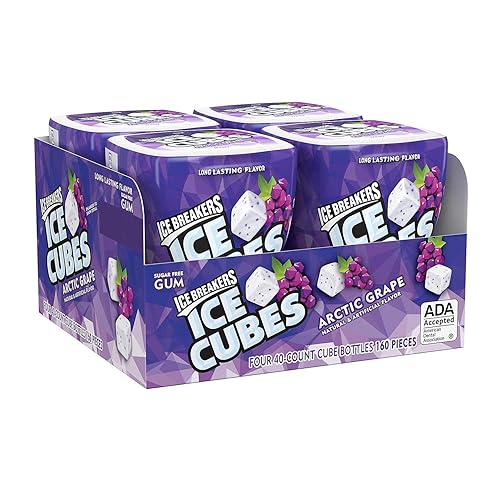 Ice Breakers Ice Cubes Arctic Grape Gum 3.4 oz., 4 unidades A1