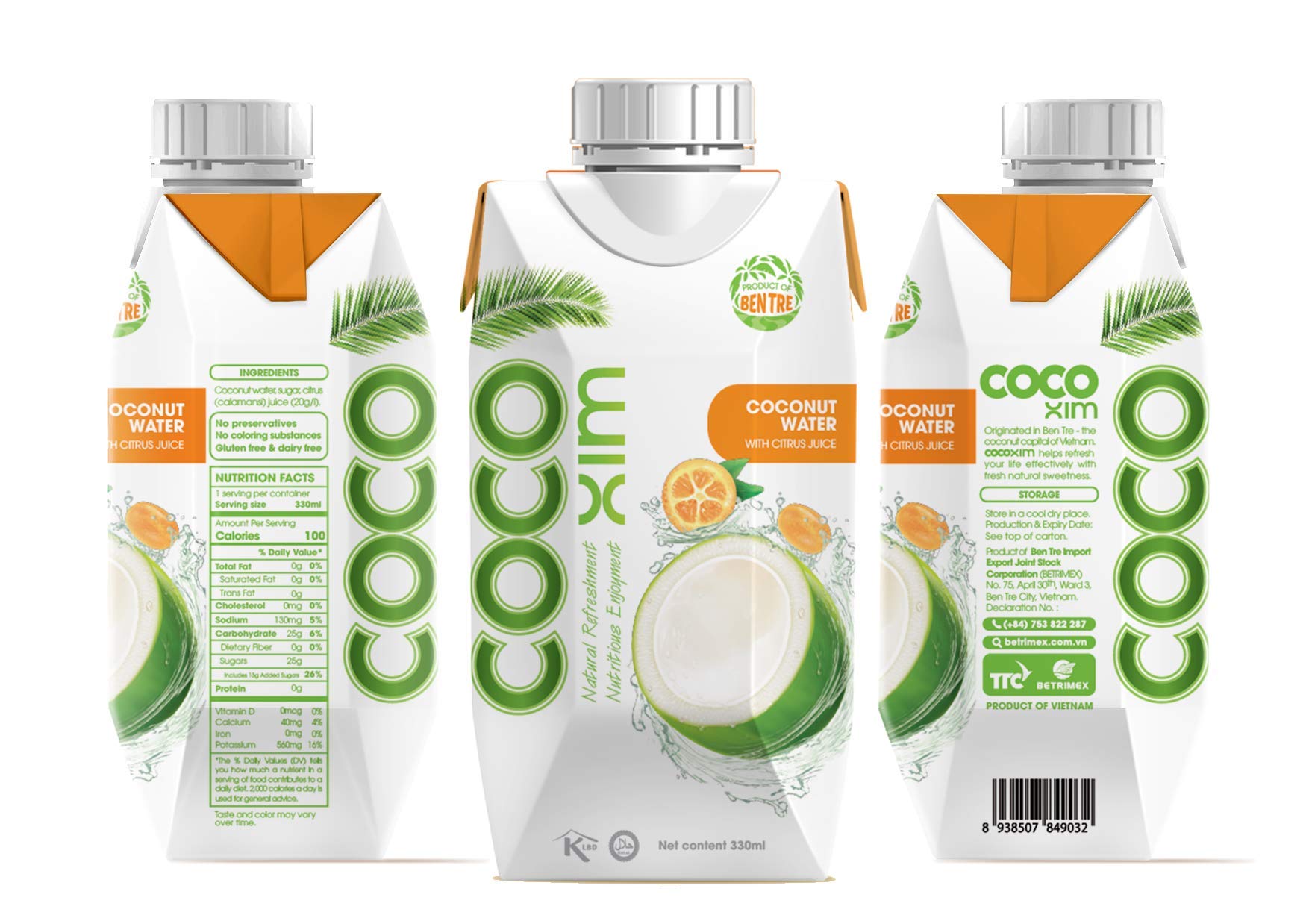 COCOXIM Ready to Drink Coconut Water with Citrus Juice – 11 oz (Pack of 12)|100% Natural & Fresh with Electrolytes & Nutrients | Halal & Kosher Certified | Alternative to Soda, Soft Drinks and Sports Drinks