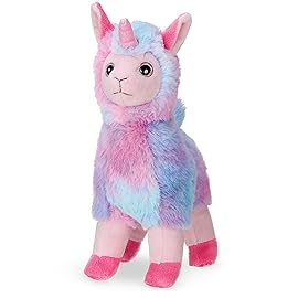 Bearington Luna Llamacorn Rainbow Llama Plush Toy - Soft Stuffed Animal for Kids