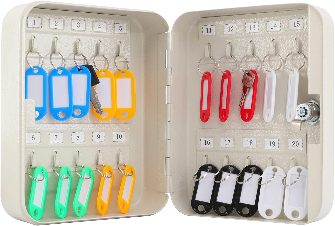 Key Boxes, Key Cabinet, Key Cabinet Wall Mount, Steel Materials Anti Scratch Practical Strong Storage Tools, Suitable For Property Managers, Car Dealers, Repair Shops（Single Box Without Key Tag）-image-41