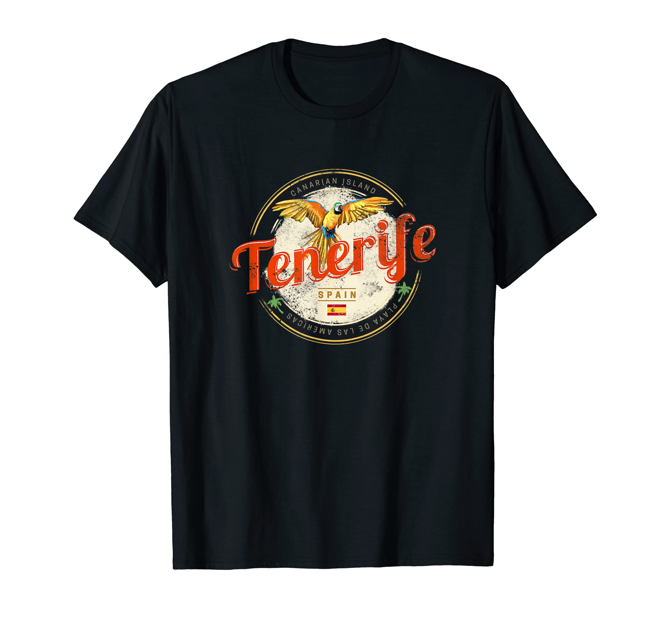 Tenerife and Parrot Canary Islands Spain Vintage Souvenir T-Shirt
