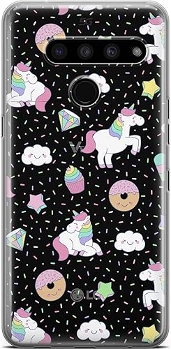 Miniatura 12 de Mertak Funda transparente para teléfono compatible con LG Stylo 6 5 4 K61 K51S K41S K30 K20 Q70 Q60 cubierta de silicona acuarela diseño colorido