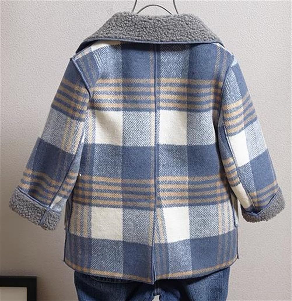 [TONARI] [トナリ] ボーイズ アウター ボアコート チェック柄 裏ボア 厚手 ロング チェスターコート キッズ 春秋 長袖