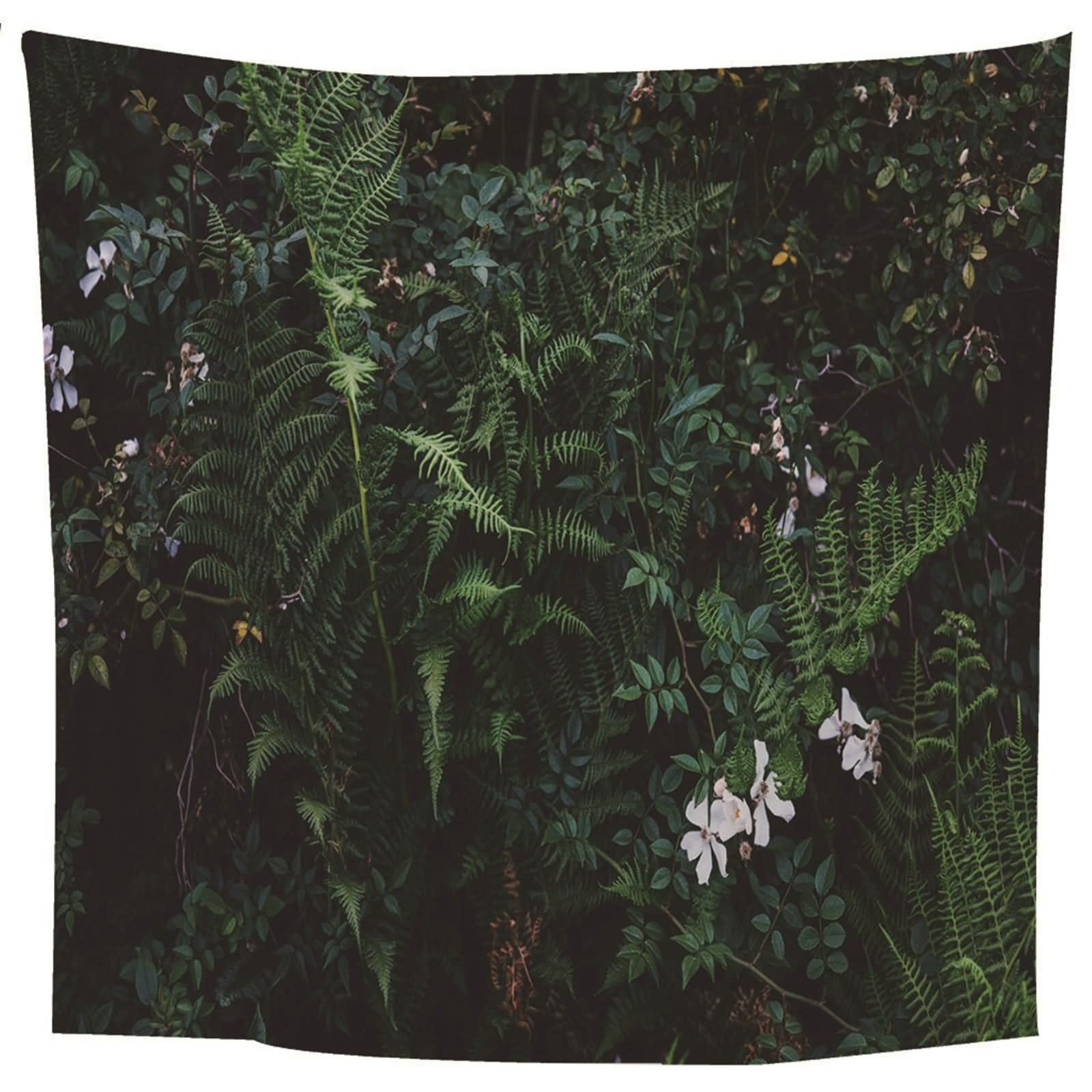 Tapiz Macramé Pared Grande, Decoración Baño Pared Planta Poliéster Verde 350x256CM Regalo Mujer Adornos de Arte
