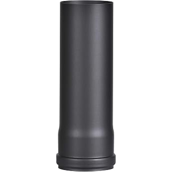 FIREFIX R100/2 Pellet Stove Pipe 1.2mm Steel 100mm Diameter Pellet Stove Pipe Pellet Stove Pipe Pellet Stove Pipe Pellet Stove Pipe Pellet Burner Pellet Stove Pipe Black 250mm Long