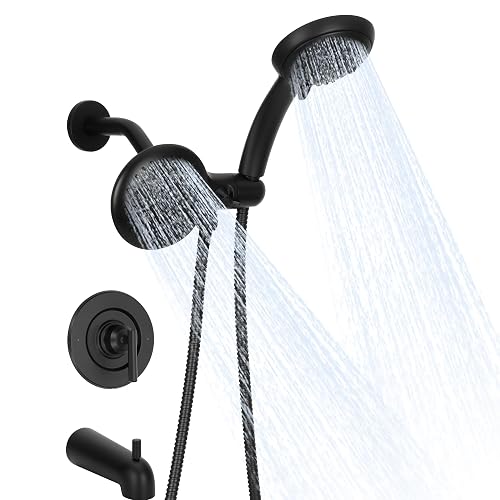 Compatible with moen Matte Black Shower Trim Kit, Dual Shower