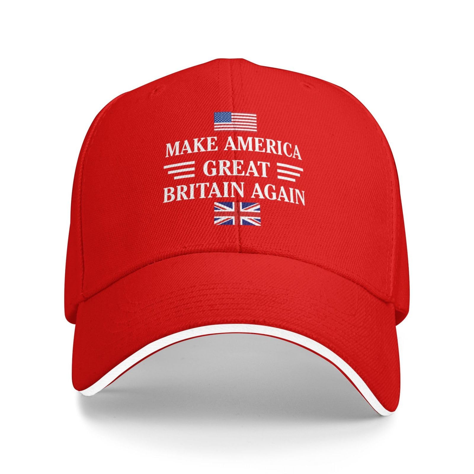 Melbrakin Make America Great Britain Again Hat Casual Trucker Hats Baseball Cap Red