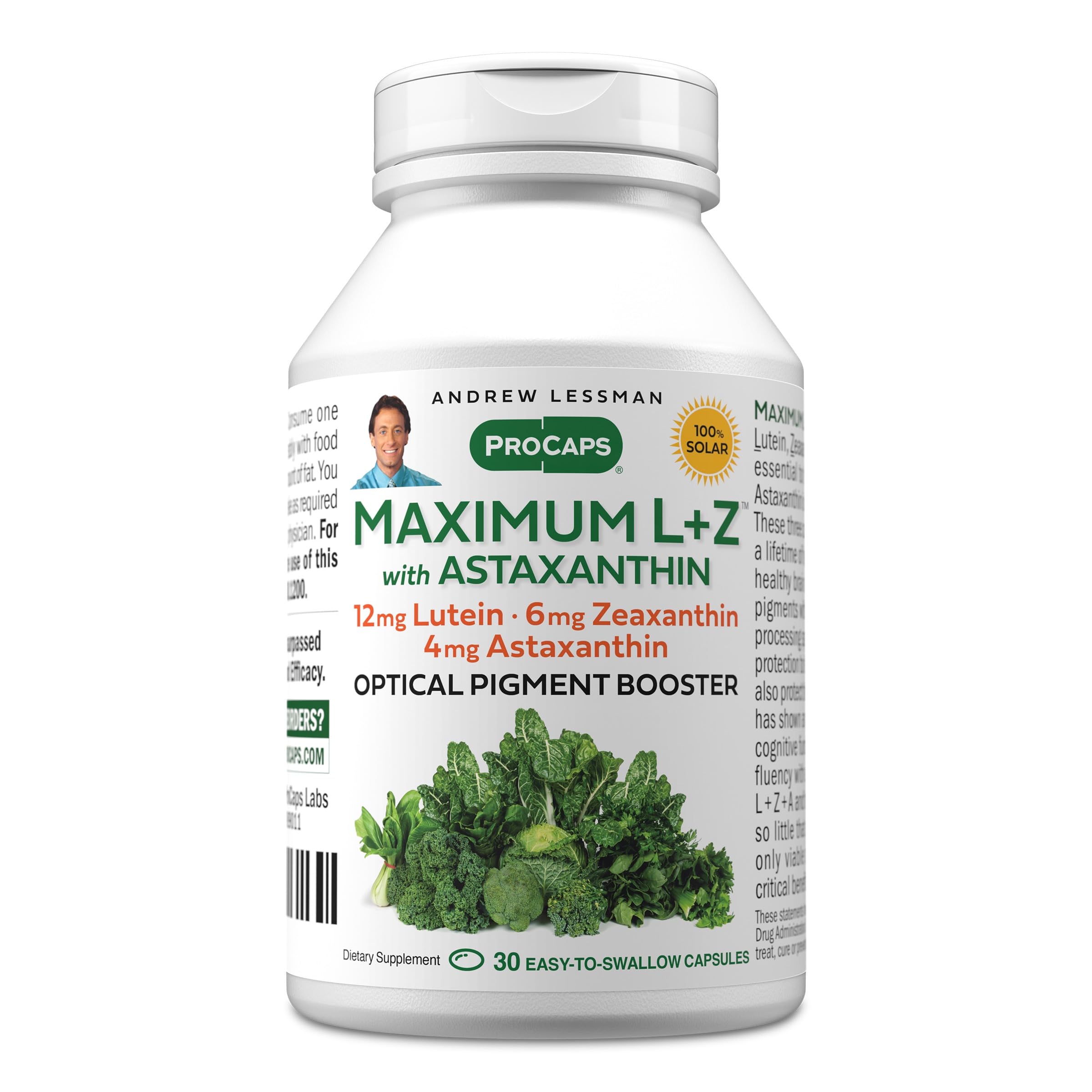 ANDREW LESSMAN ProCaps Maximum L+Z with Astaxanthin 30 Softgels 30 Count (Pack of 1)
