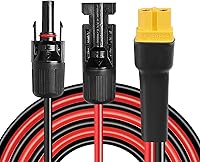 Vista 1 de Cable de extensión solar a XT60 10AWG 3FT conector solar a XT60 Cable adaptador para panel solar a estación de energía portátil Generador solar