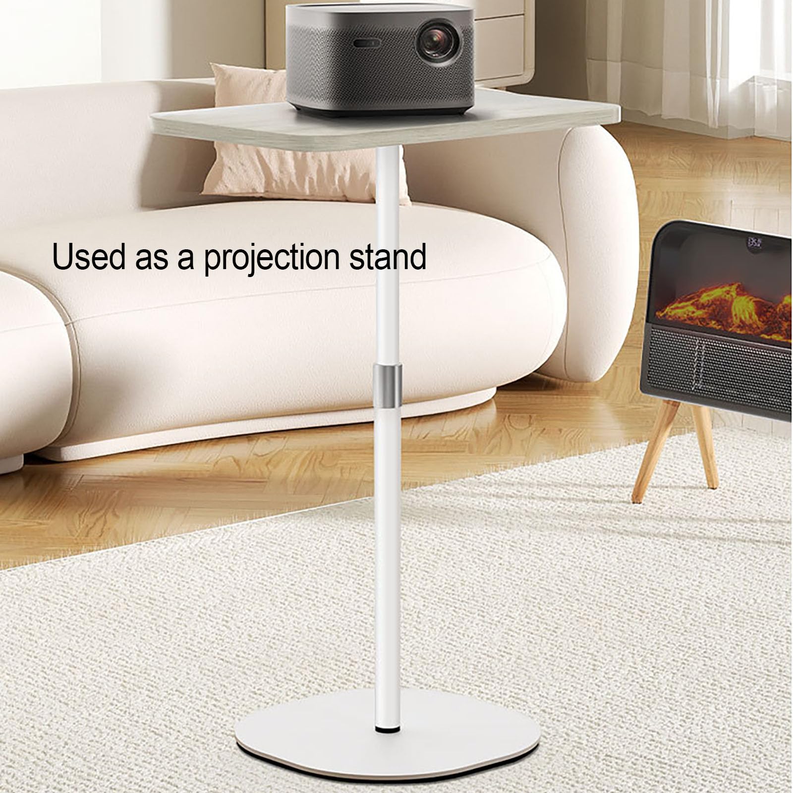 Supporto regolabile per computer portatile, design ergonomico per casa, ufficio, studio, lavoro, altezza regolabile 86-122 cm, struttura in legno e metallo
