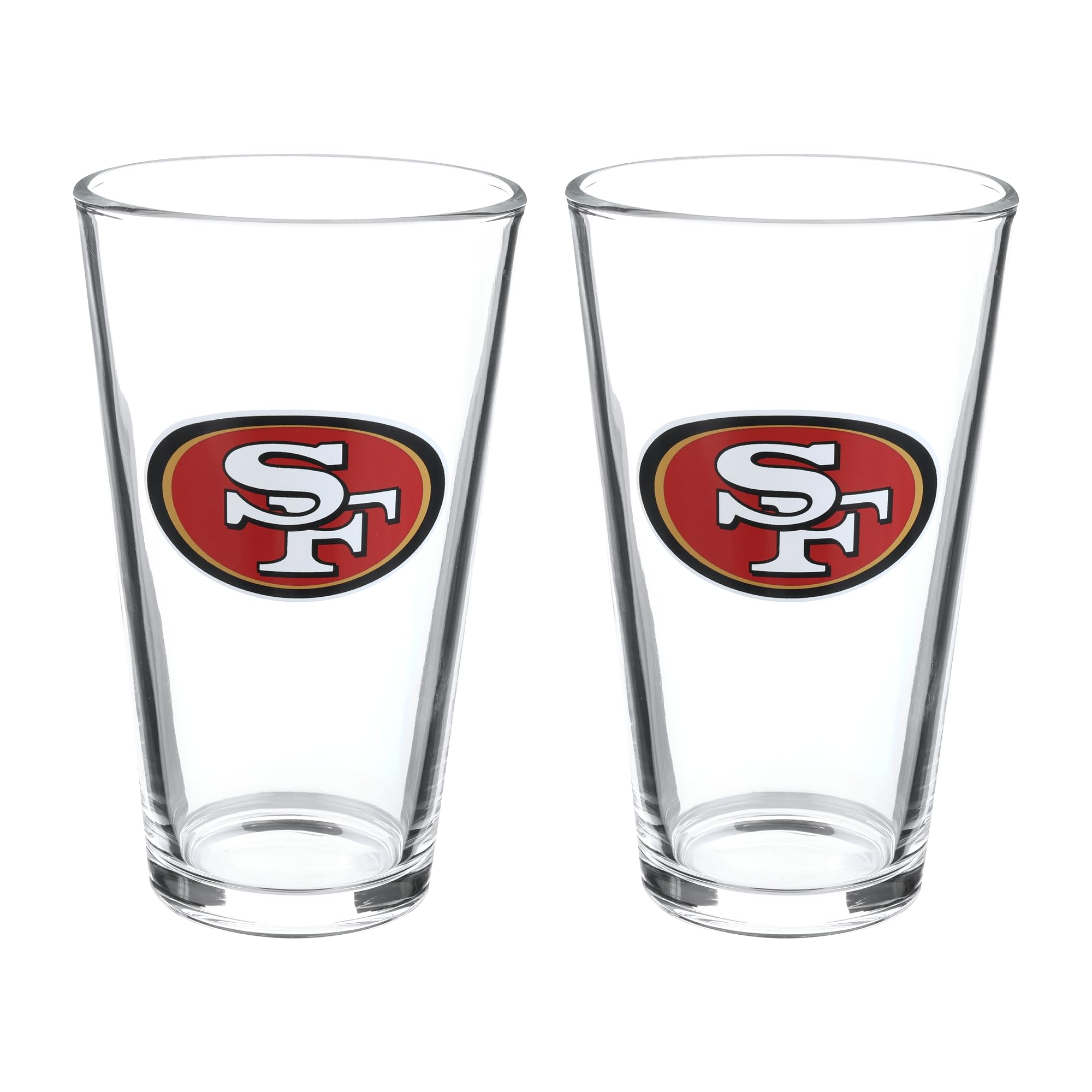 The Memory Company Officially Licensed 2-Pack Glass Beer Pint, San Francisco 49ers