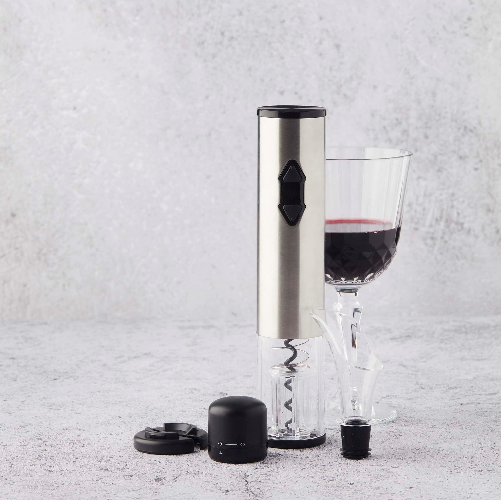 Image secondaire de Coffret Cadeau Vin avec Tire-Bouchon Électrique et Accessoires 4 Pièces