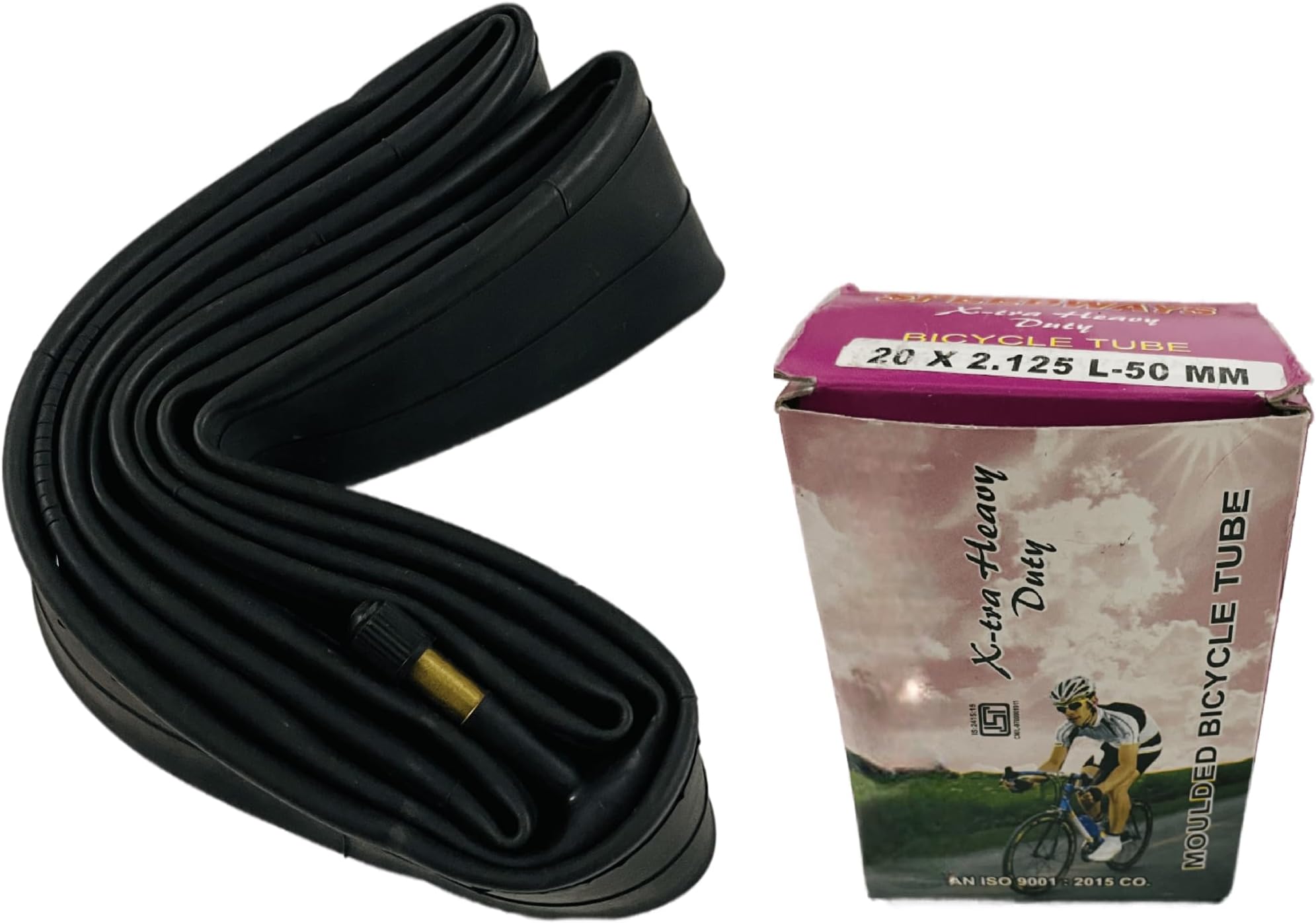 Cycle Tube 20 X 2.125 Schrader Valve 20T Bicycle Inner Tube Long Valve 50MM