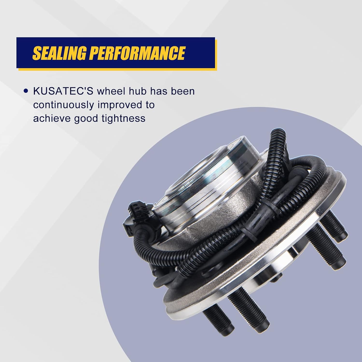 KUSATEC 515050 Front Wheel Bearing and Hub Assembly Compatible with for Ford Explorer 2002-2005, Lincoln Aviator 2003-2005, Mercury Mountaineer 2002 2003 2004 2005, 5 Lug Bolts w/ABS