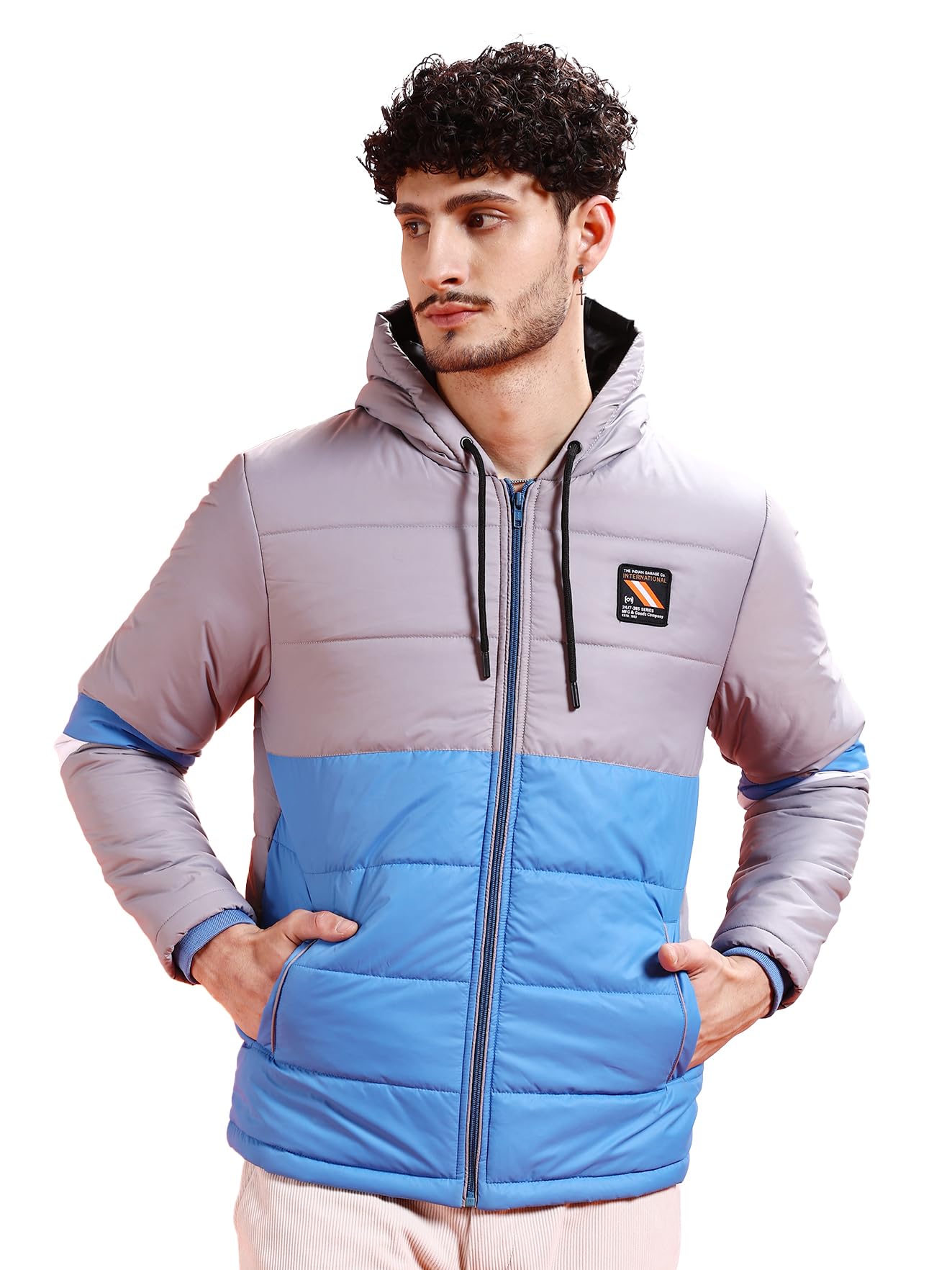 the indian garage co Men Regular Fit Colourblocked Bomber Jackets-picture-37