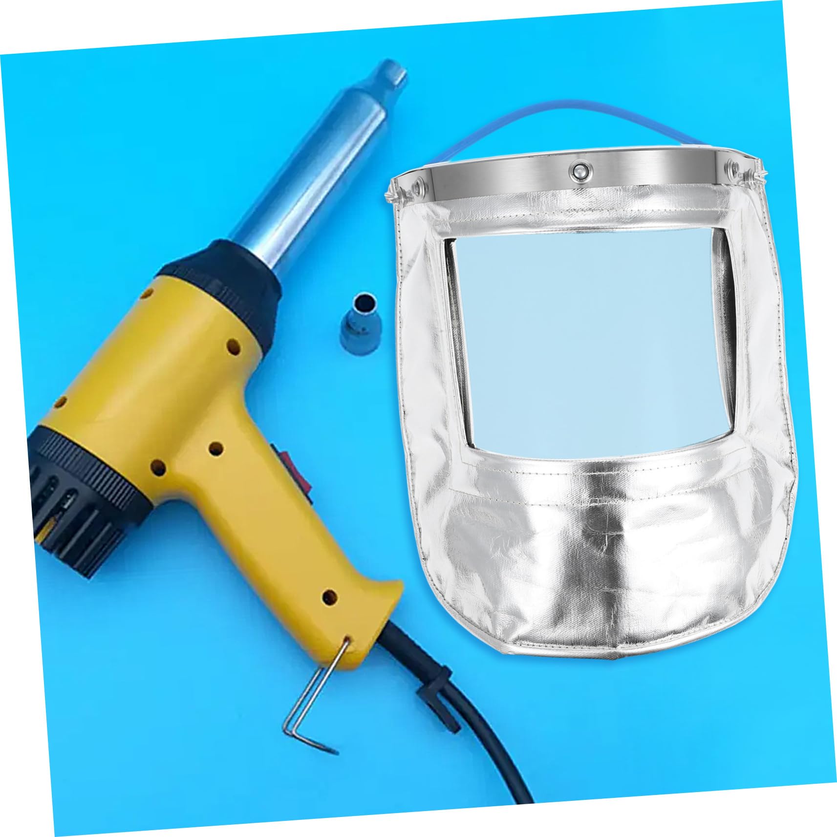 Homoyoyo Voll Gesichtsschutzmaske mit Klarem Transparentem Material Hochtemperaturbeständige aus Aluminiumfolie für Industrielle Arbeit und Schweißerzubehör