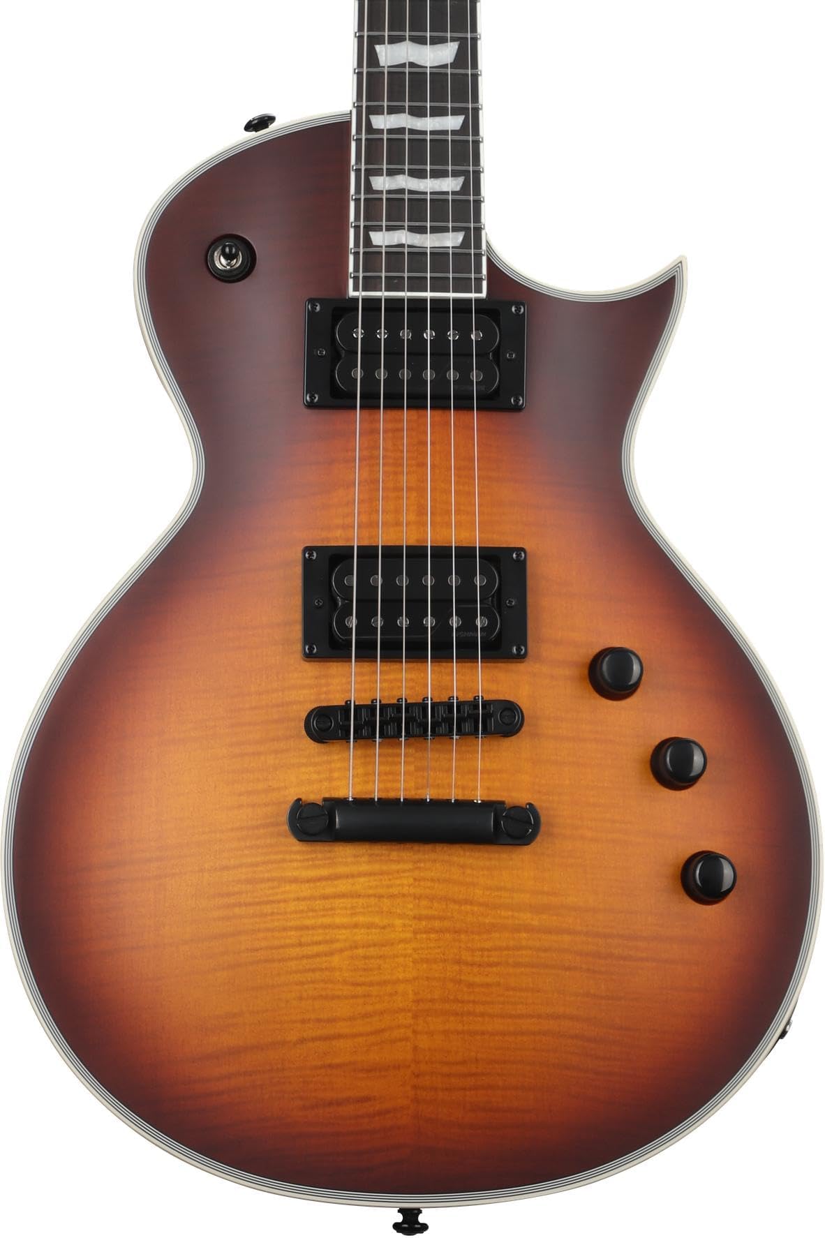 LTD Deluxe Eclipse EC-1000 Traditional Series Flamed Maple Tobacco Sunburst Satin Finish