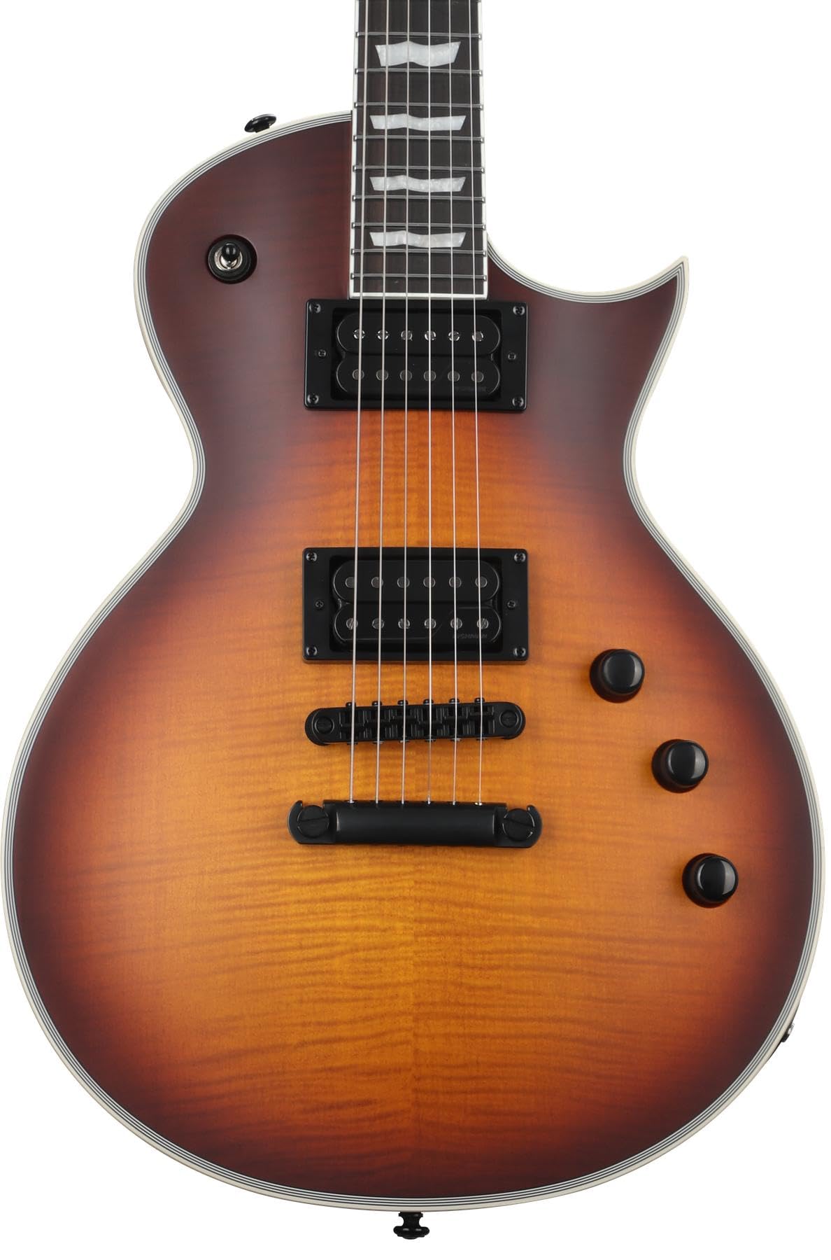 LTD Deluxe Eclipse EC-1000 Traditional Series Flamed Maple Tobacco Sunburst Satin Finish