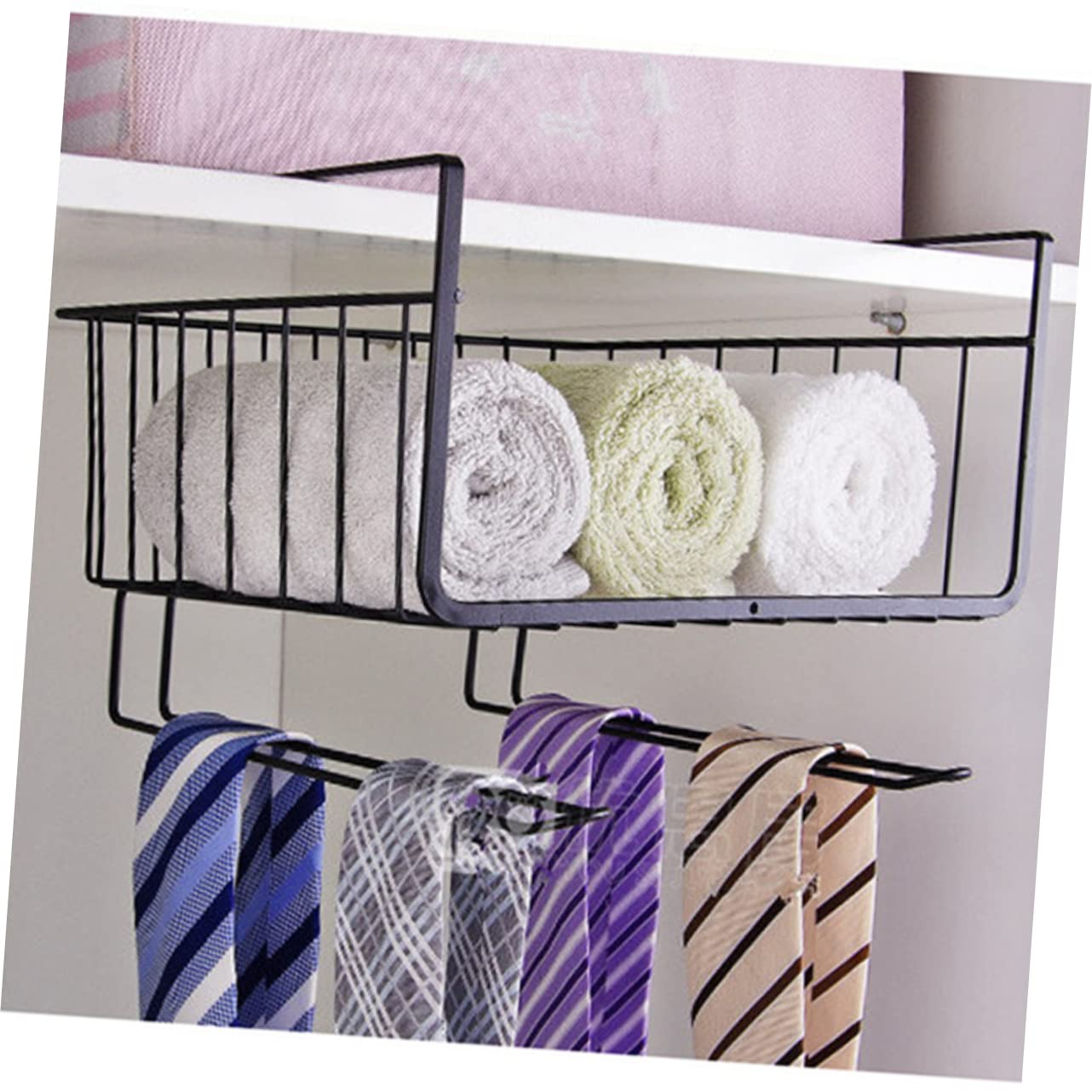 ABOOFAN Étagère en U sous Armoire de Cuisine Étagère de Rangement en Fil d'acier Paniers de Rangement Noirs de Place