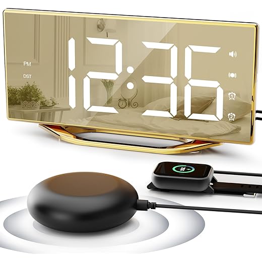 Loud Alarm Clock with Bed Shaker