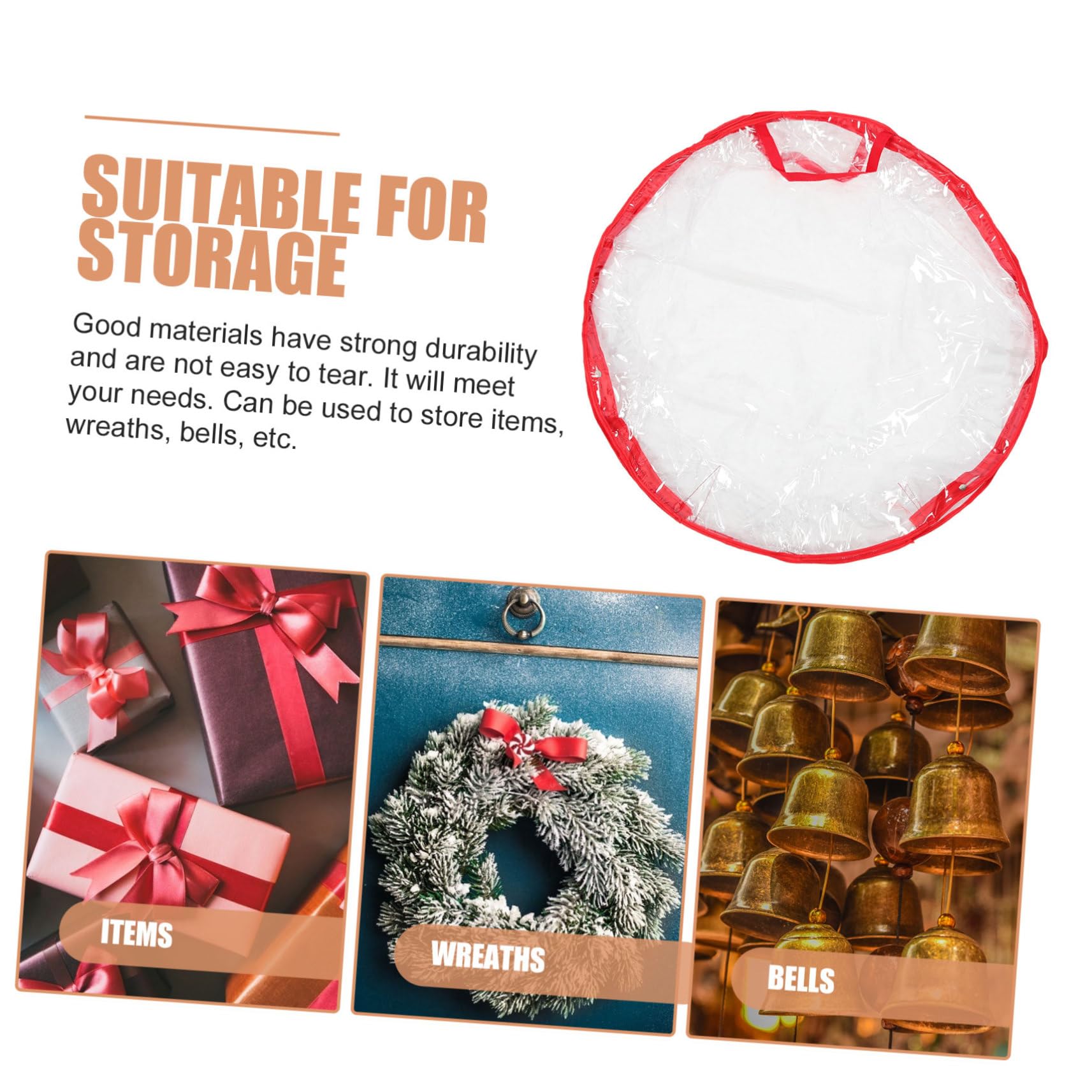 SOLUSTRE Christmas Wreath Storage Bag Window Organizer for Holiday Decorations and Lightweight Design for Easy Carrying and Transport