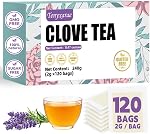 Clove Tea Bags–120 Teabags (2g/Bag), Made from 100% Natural Clove Flower Buds | Caffeine-Free | Sugar-Free | Gluten-Free | Vegan | Eco-Friendly Tea Bags