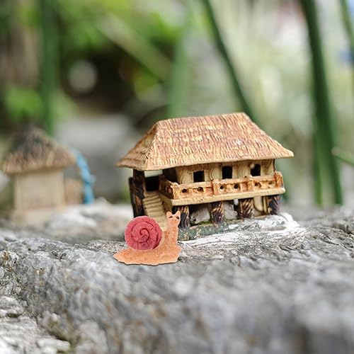 Miniatura 5 de TEHAUX 12 piezas de micro paisaje caracol mini caracol decoración de caracol ornamento de micro escena decoración de caracol de resina caracol