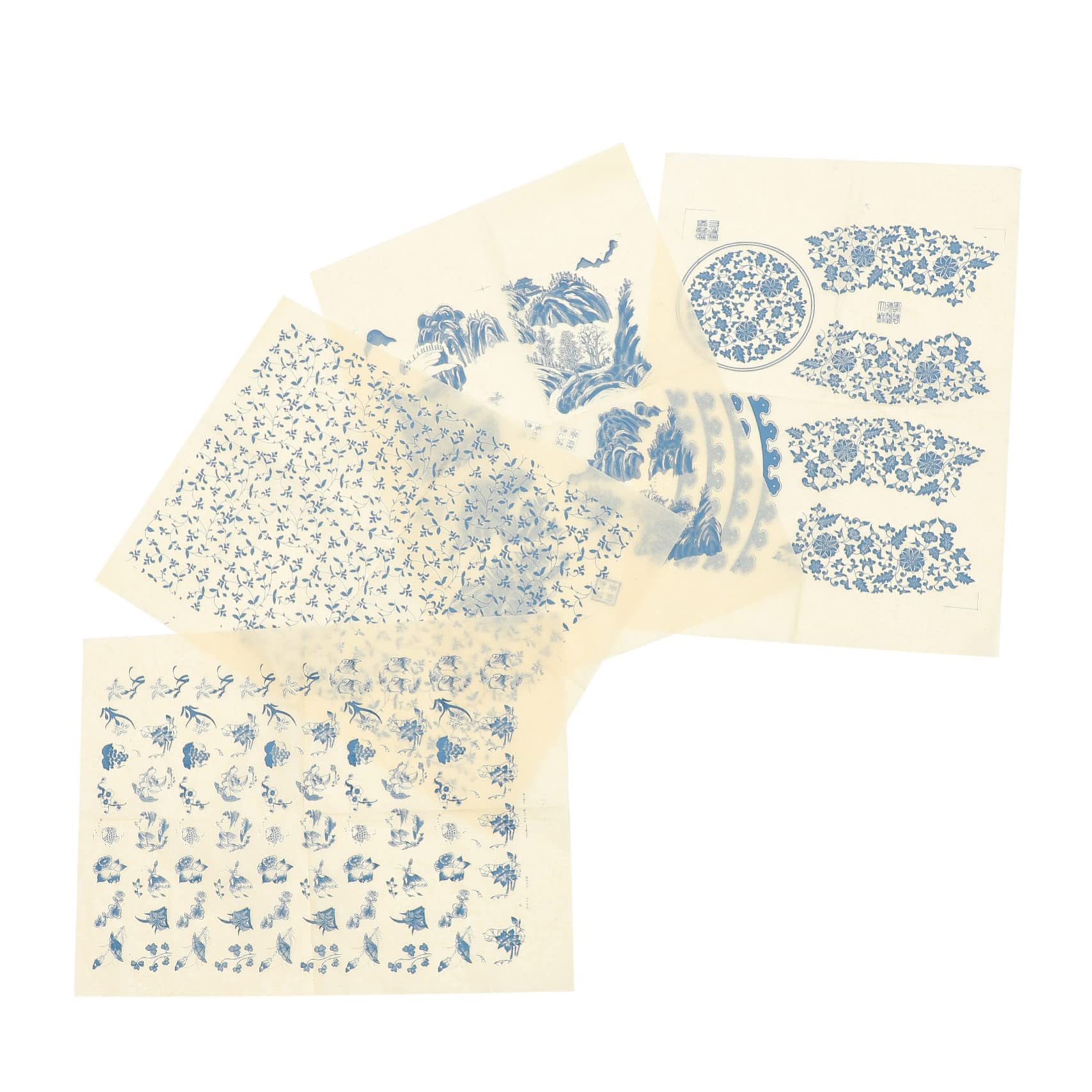 NUOBESTY 20feuilles Papier De Transfert sous Glaçure pour Décalcomanies Céramiques De Papier à Décalquer pour Artisanat DIY Résistant Et Pratique pour Décorations De Poterie