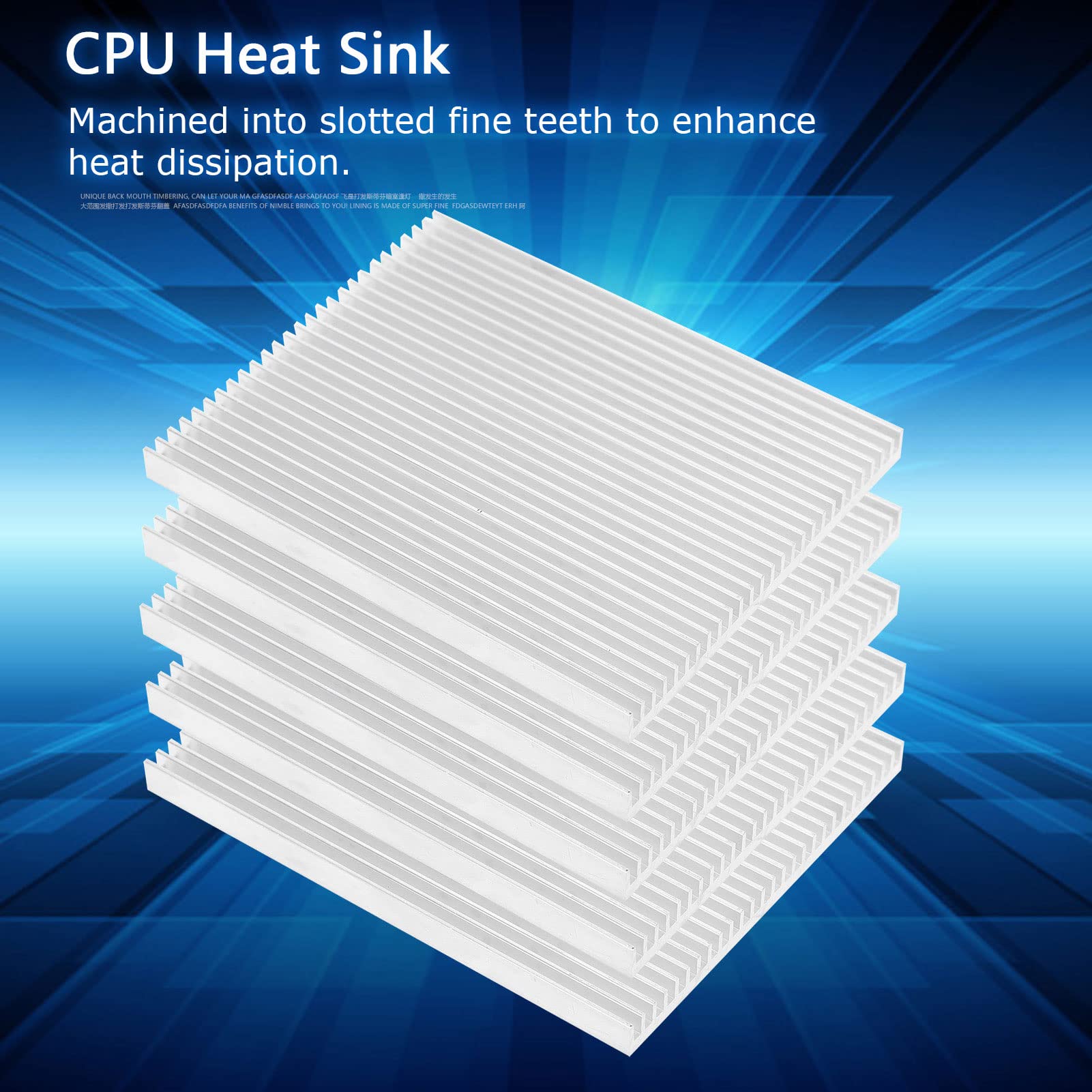 5 pièces radiateur refroidisseur ailette de refroidissement CPU Ultra-mince en aluminium refroidissement dissipant la chaleur pièces 100 x 80 x 7 MM