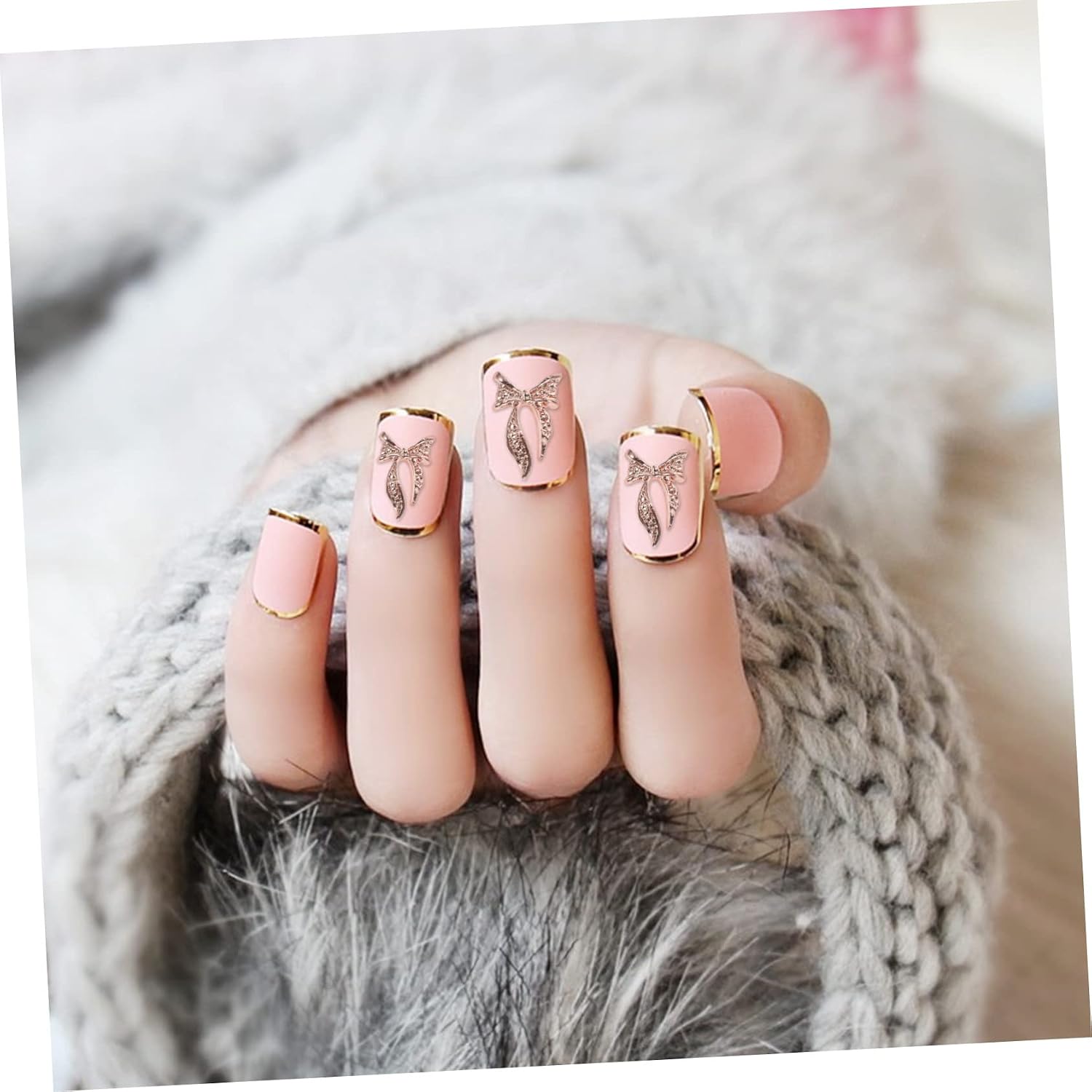 Beavorty 1bag Bowknot Nail Art Nail Charms for for Weddings Parties and Daily Use