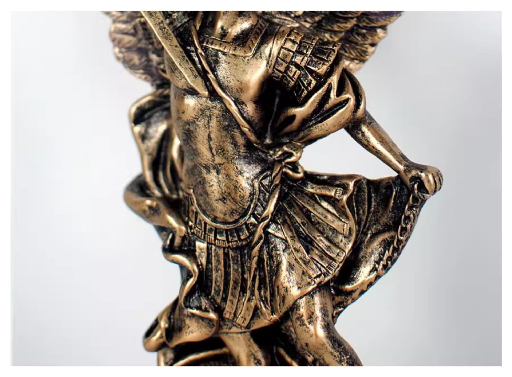 Regalos de inauguración Estatua de San Miguel Arcángel - Escultura Resina Figura Santo 12,4" Decoración única