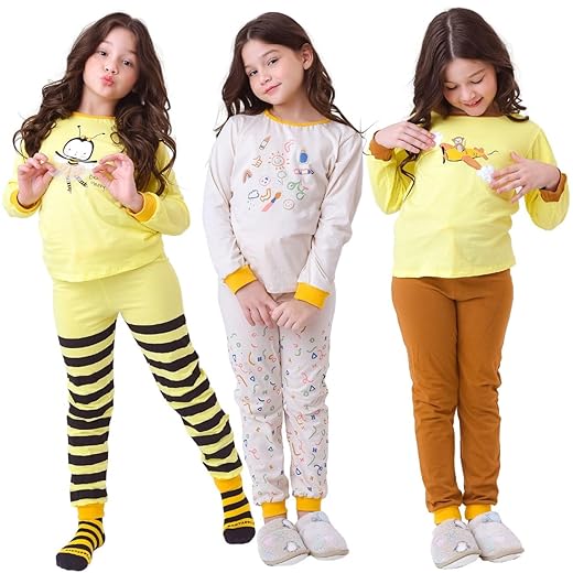 Lote 3 PIJAMAS INFANTIS INVERNO Menino ou Menina - 1 ao 10 Anos