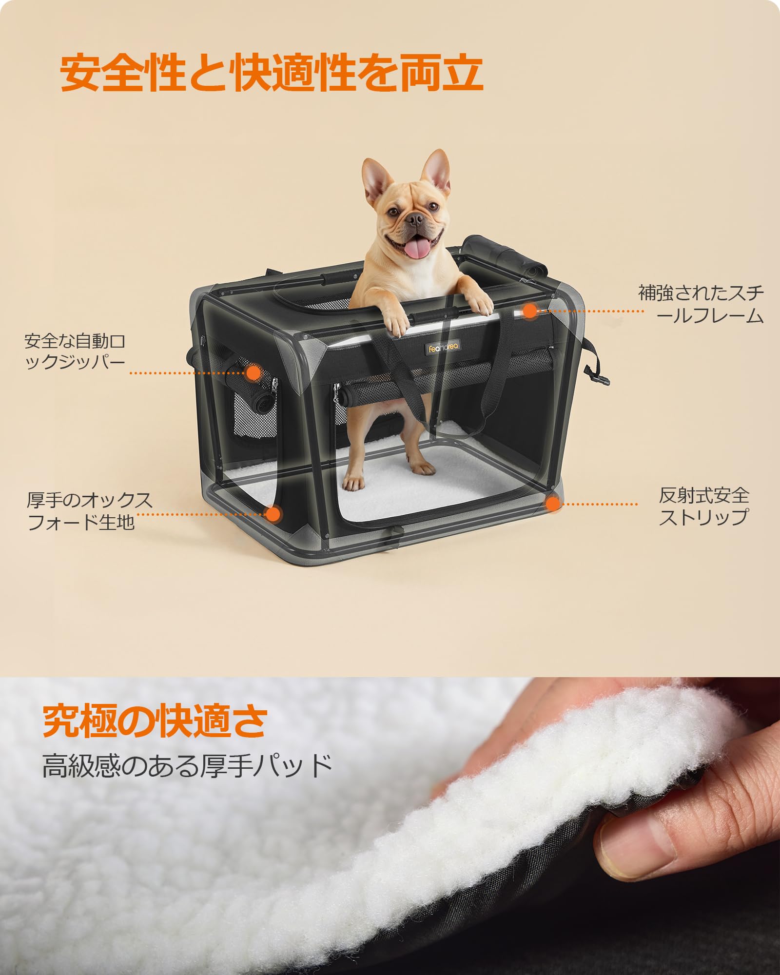 Amazon.co.jp: Feandrea ペットキャリー 犬用キャリー 犬用バッグ