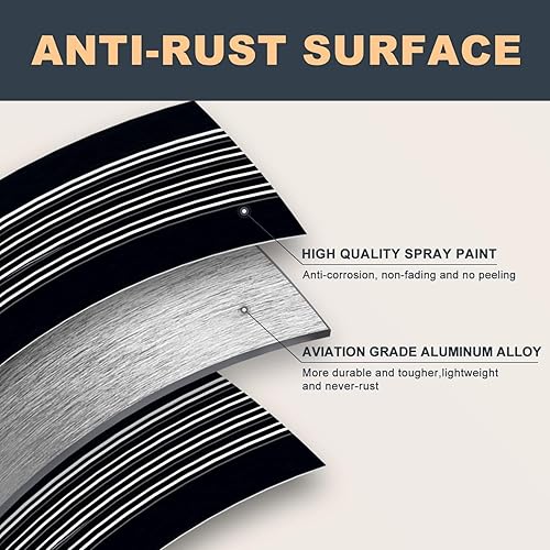 Miniatura 3 de Balaustres curvos de cubierta, barandilla de cubierta de aleación de aluminio de 29.5 x 1 pulgadas para cubierta compuesta, balaustres de escalera