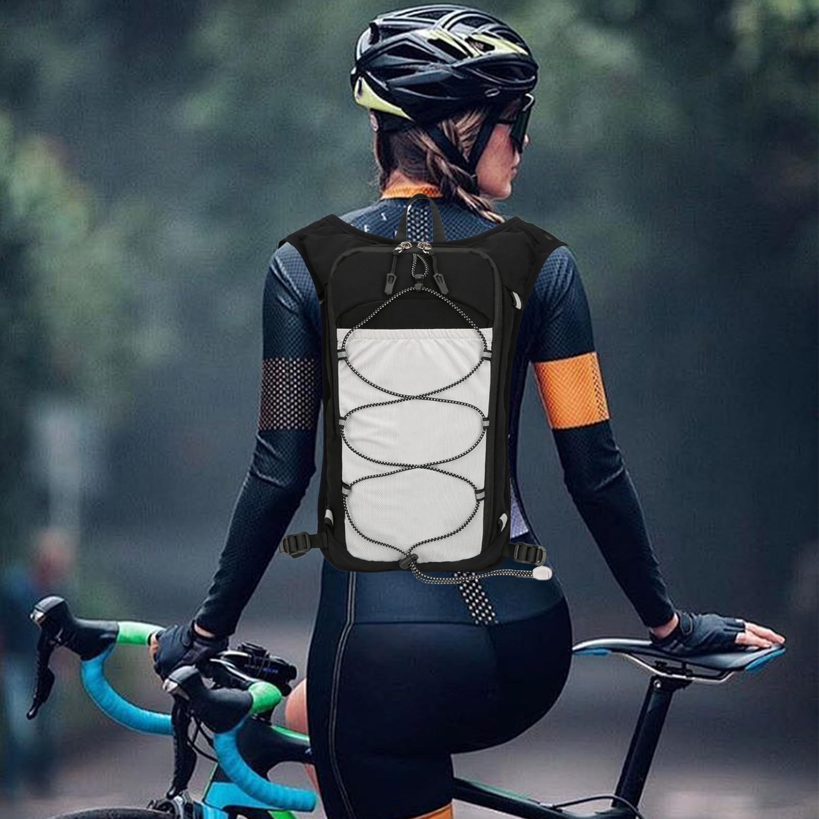 Sac à dos d'eau pour la course, sac à dos à courir | MARATHONERER RACKE WATER DAYPACK - Pack multi-fonctions réfléchissantes pour randonnée des sentiers de randonnée des marathons de course à cyclisme