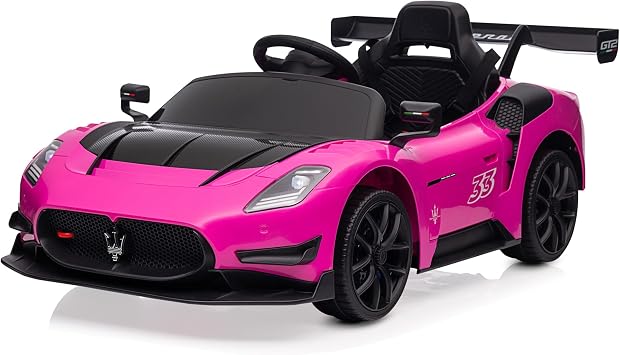 Kidzone Licensed Maserati GT2 Ride On Car for Kids 3-6 Years Old, Pink