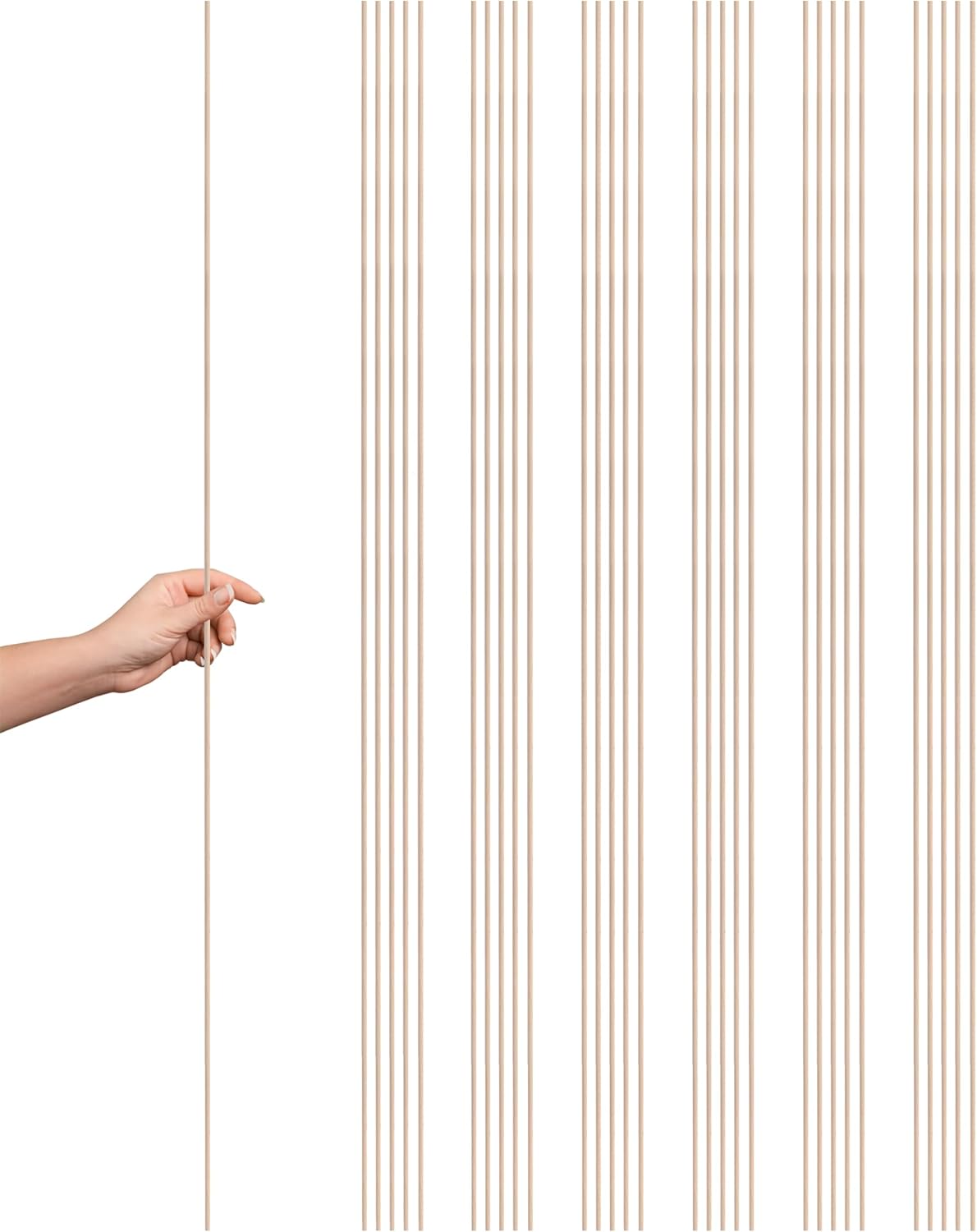 30PCS Bamboo Dowel Rods for Crafts – 1/8 x 36 Inch Dowel Rods Unfinished Wooden Sticks for Crafting Bamboo Long Wood Sticks for DIY Projects