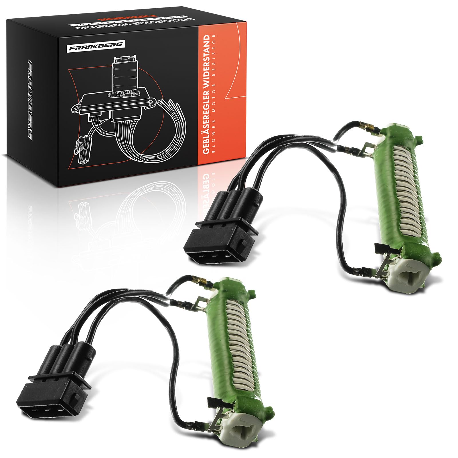 Frankberg 2 résistances de chauffage pour moteur de ventilateur, 3 broches | 701959263D; Compatible avec: , 70C 7DB 7DK 70J 70K 7DC 7DJ,,T.r.a.n.s.p.o.r.t.e.r IV Fourgon 70A 70H 7DA
