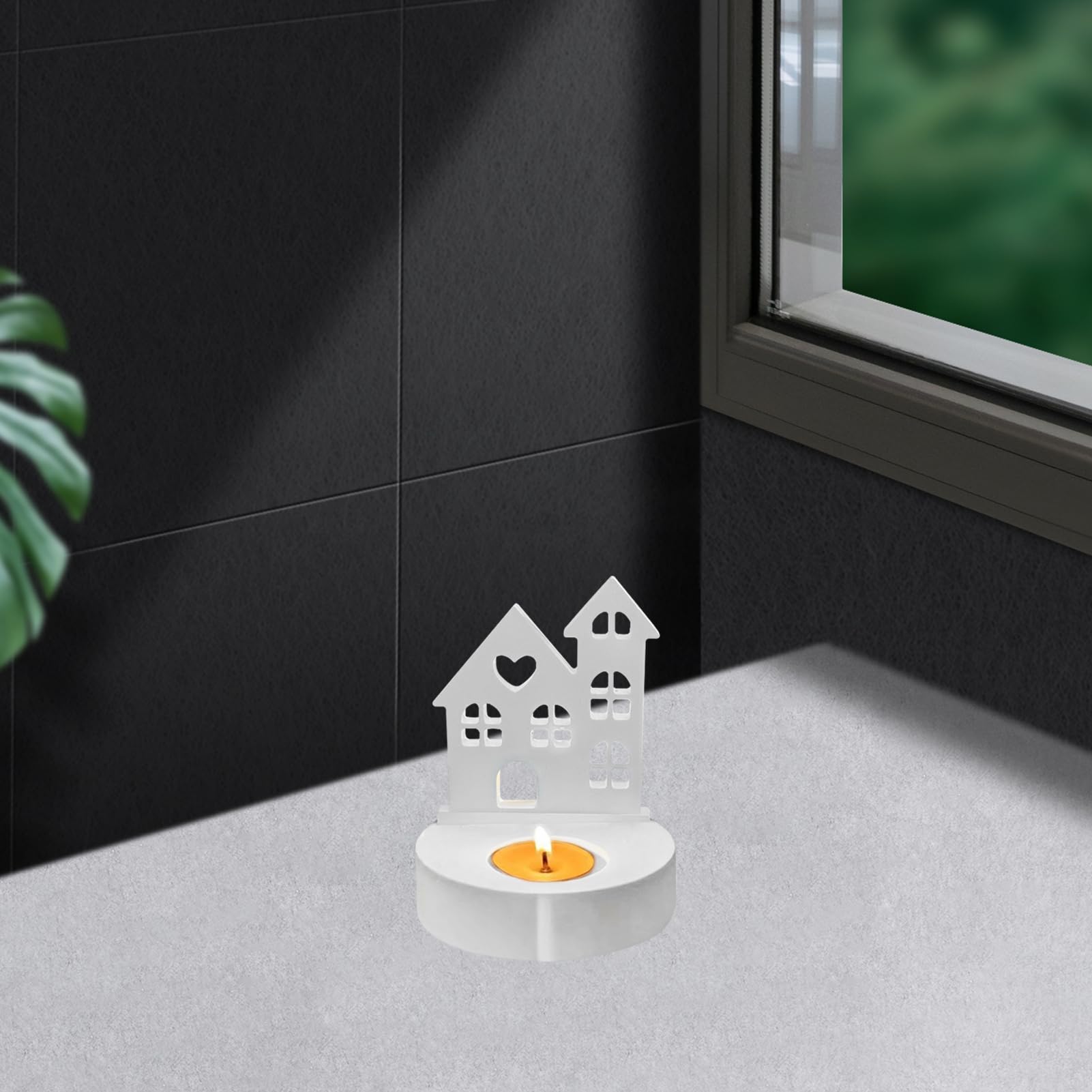 Stampo in silicone per casa, stampo in silicone per candele, per case, portacandele con piedistallo, stampo