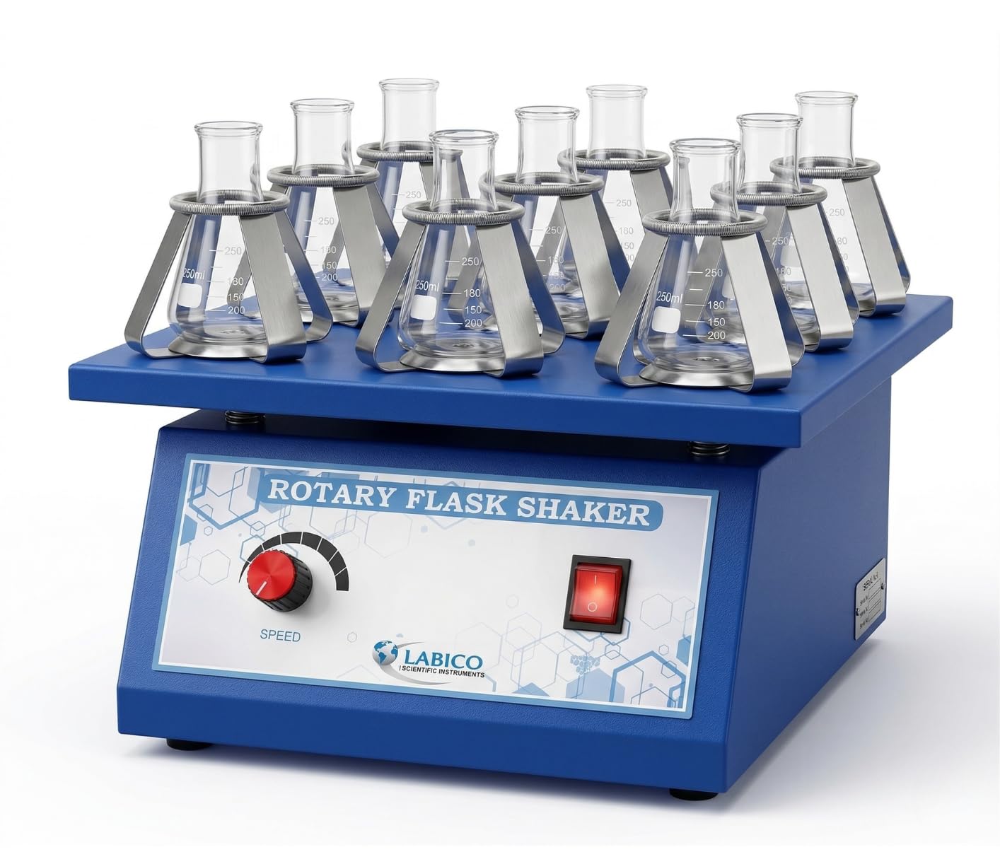 LABICO Rotary Flask Shaker - 9 x 250ml Flask Capacity - Manual