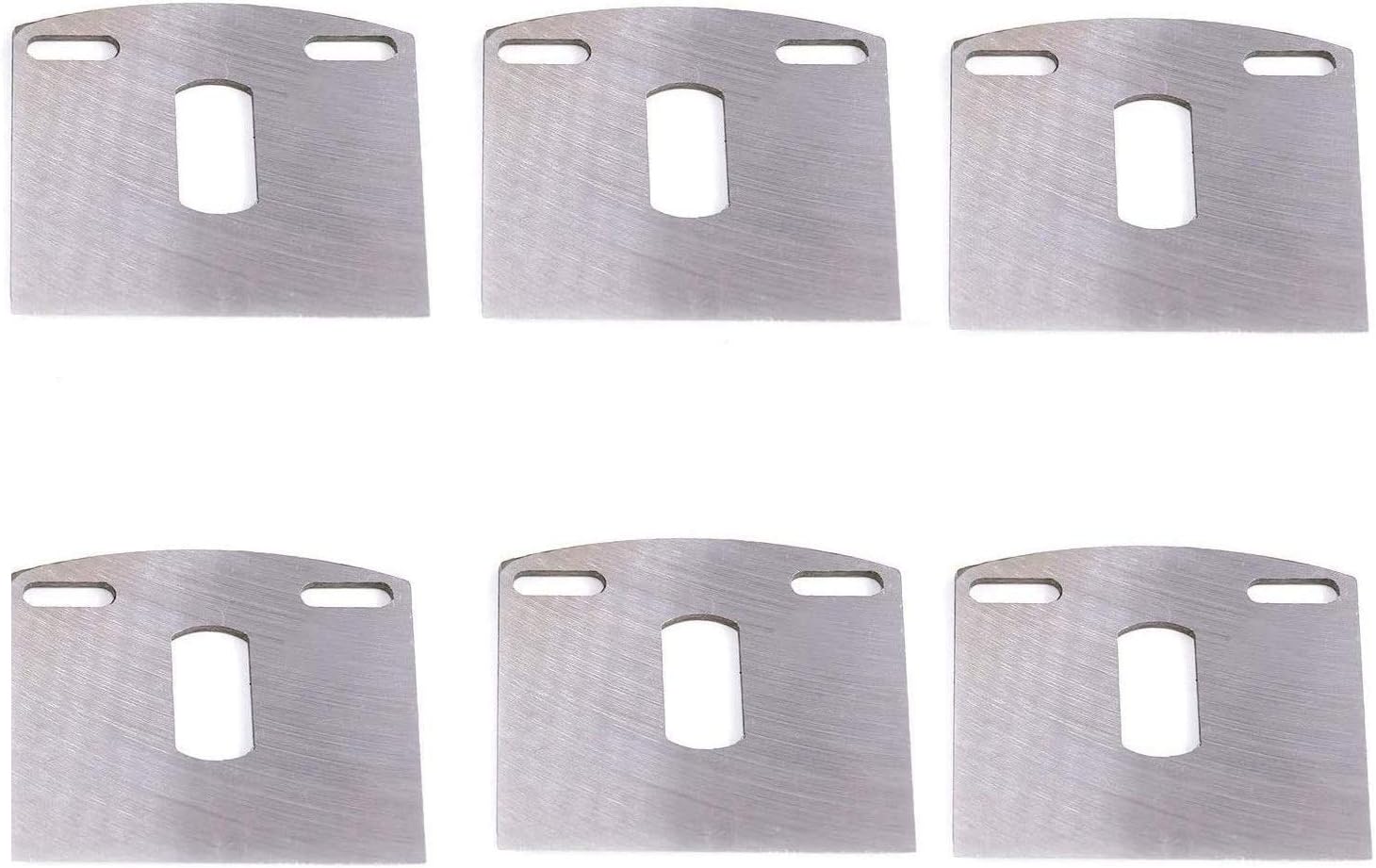 6 pack Sharpen Metal Blade for 10" Adjustable SpokeShave Hand Plane for Woodworking,Wood Craft,Wood Carver,Guitar,Chair Blade length:52mm(2.04'') hardness: 58-60HRC