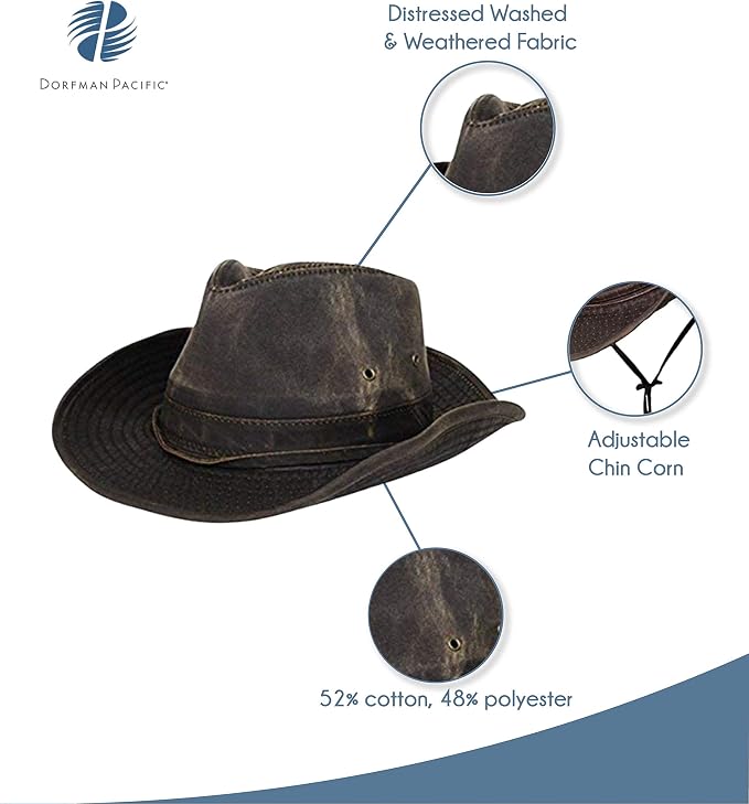 Dorfman Pacific Men's Outback Hat with 